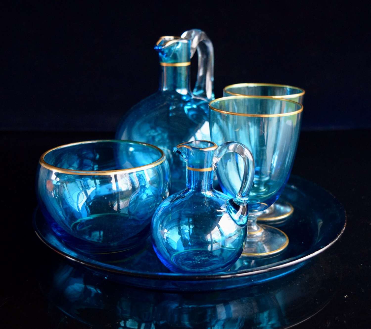 Baccarat Night Service In Riviera Blue From The Belle Epoque