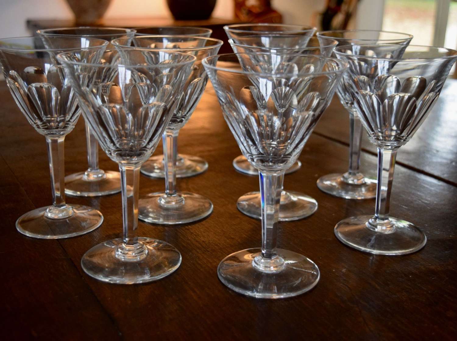 10 Wine Glasses In The Style Of Moser C1930