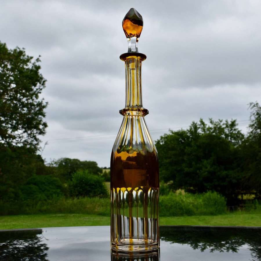 Baccarat Amber Bottle Decanter Belle Epoque