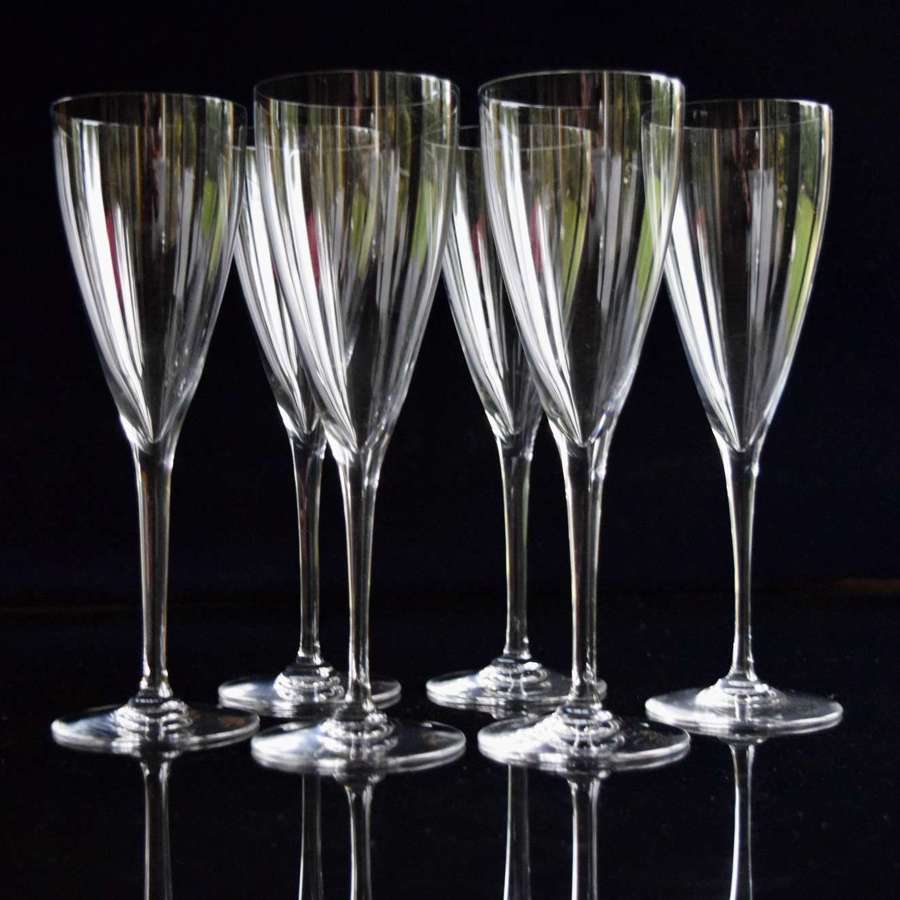 6 Baccarat Dom P&eacute;rignon Champagne Glasses