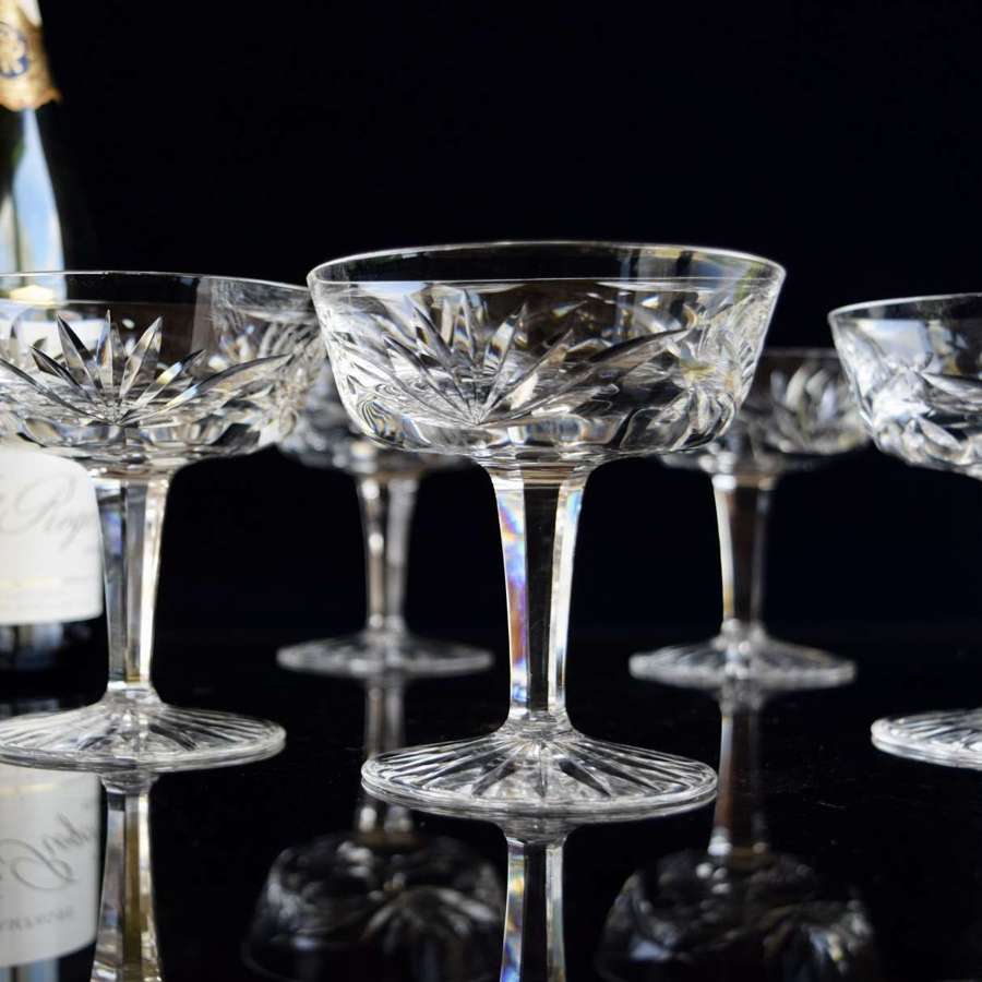 6 Waterford Ashling Champagne Coupes