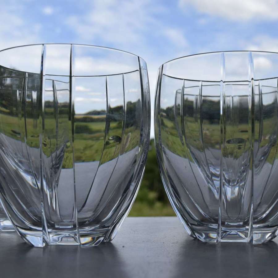4 Baccarat Neptune Double Old Fashioned Tumblers
