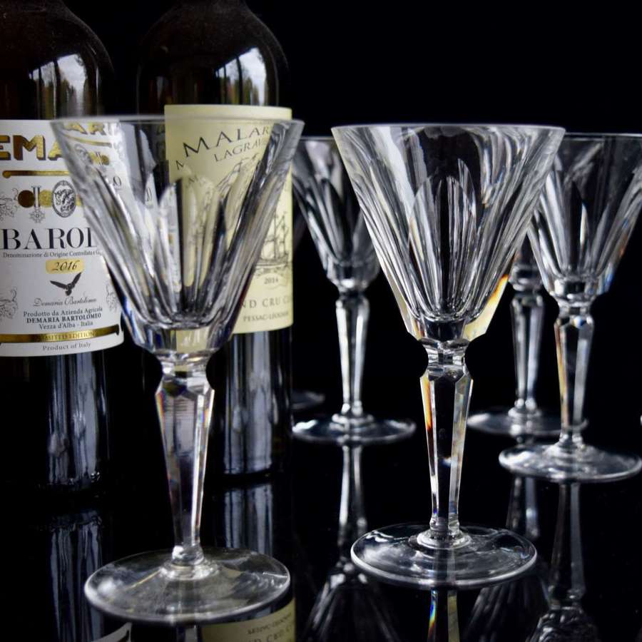 10 Waterford Sheila Wine Glasses 6 1/2"