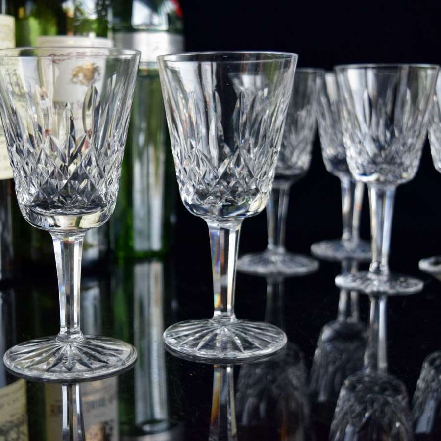 12 Waterford Crystal Lismore 5 5/8” White Wine Glasses