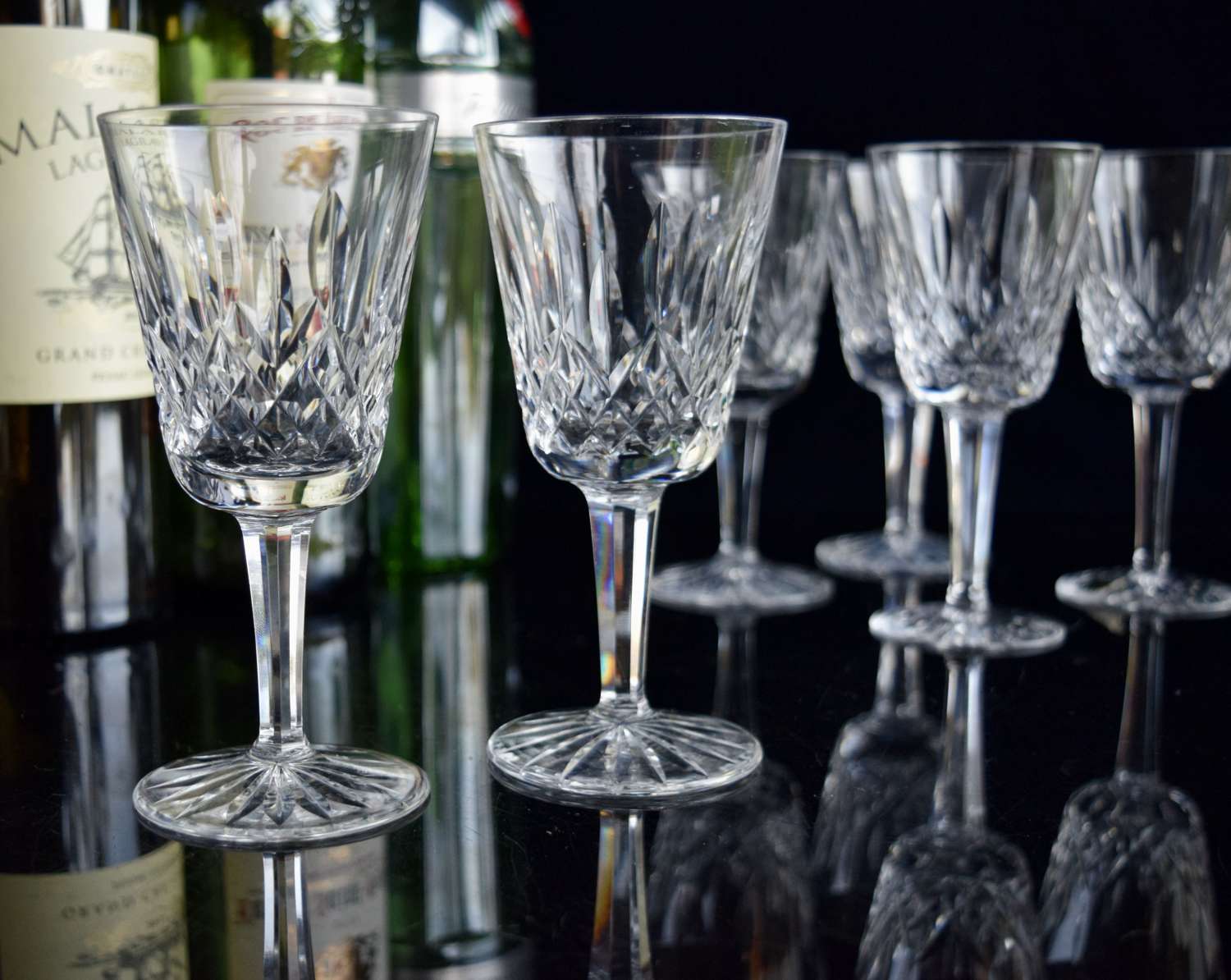 12 Waterford Crystal Lismore 5 5/8” White Wine Glasses