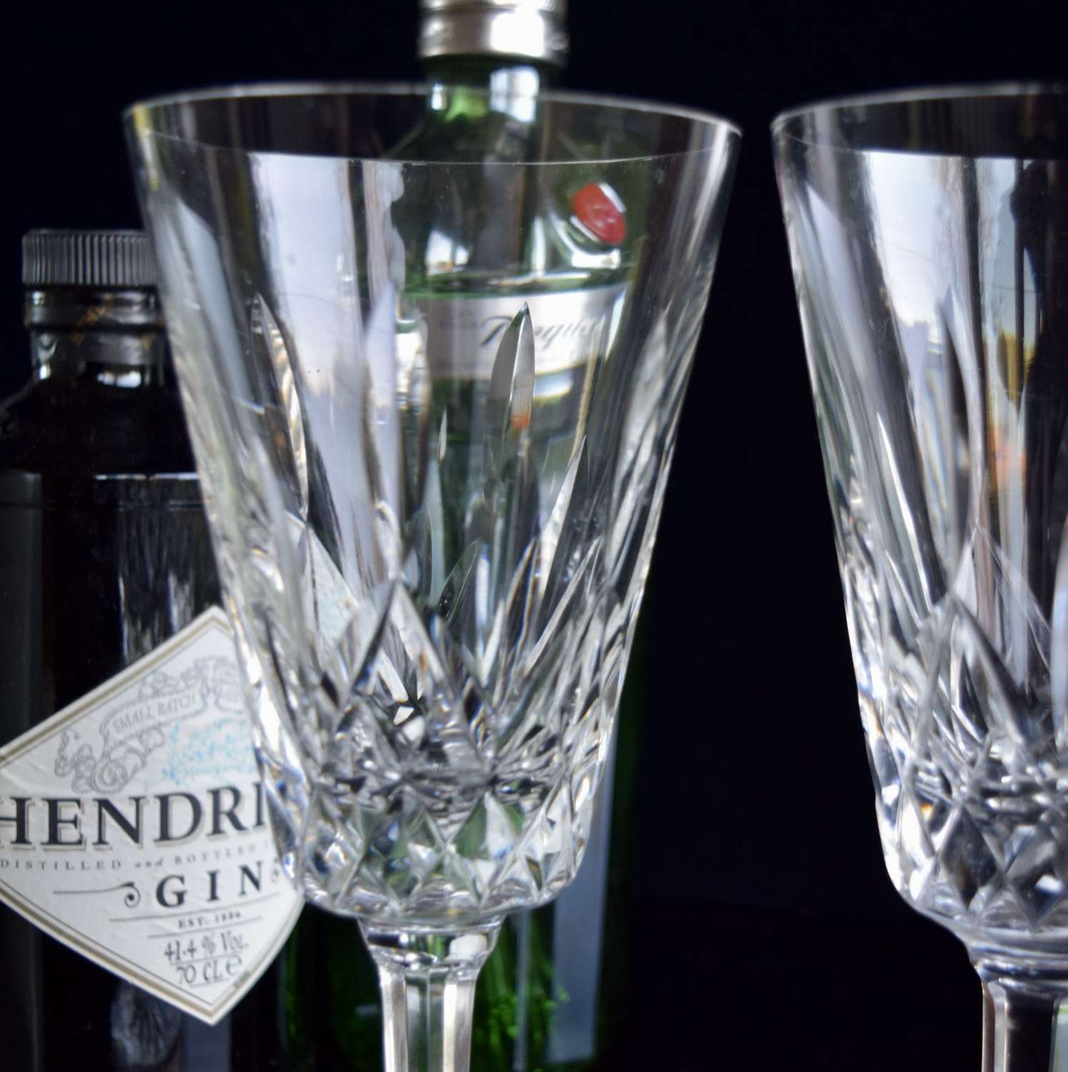 2 Waterford Crystal Lismore 8” Wine glasses ideal Gin & Tonic