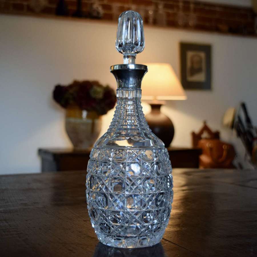 Harrods Silver Decanter London 1981 monogrammed to the Chairman