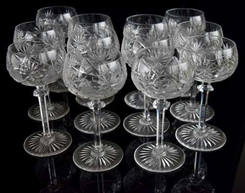 12 Val Saint Lambert Berncastel Digestiv Glasses