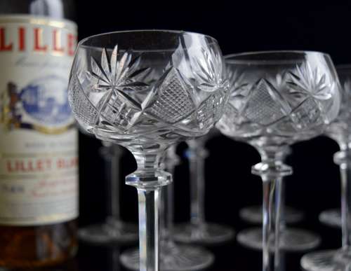 12 Val Saint Lambert Berncastel Digestiv Glasses