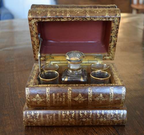 Antique Book Tantulus Liqueur Set Paris c 1930