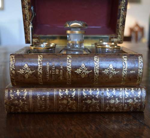 Antique Book Tantulus Liqueur Set Paris c 1930