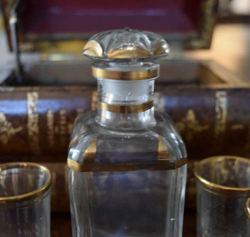 Antique Book Tantulus Liqueur Set Paris c 1930