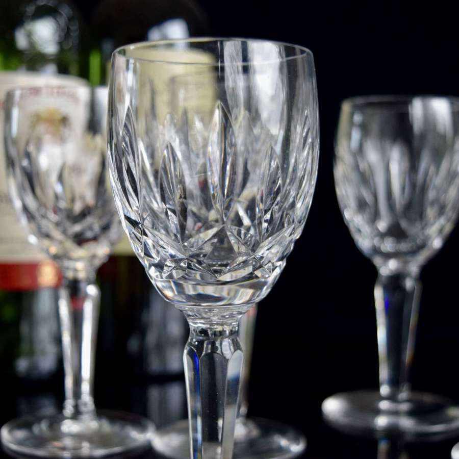 8 Waterford Crystal Kildare Claret Wine Glasses 6 ½”