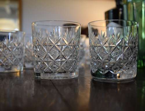 8 Thomas Webb Wellington 6 oz Tumblers
