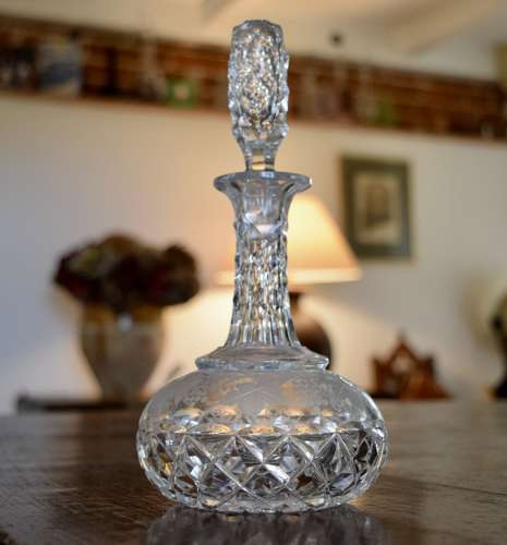 A Liqueur Decanter Grape & Vine Pattern c 1910