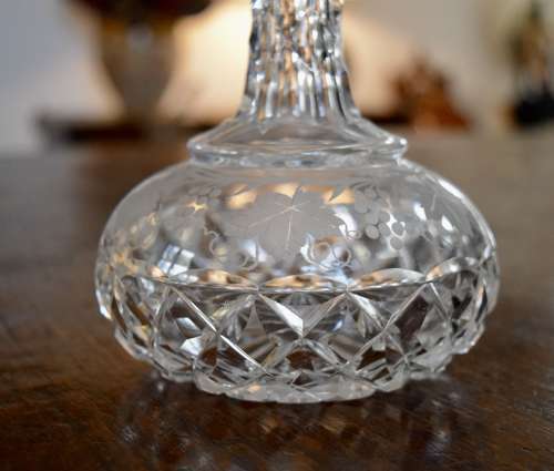 A Liqueur Decanter Grape & Vine Pattern c 1910