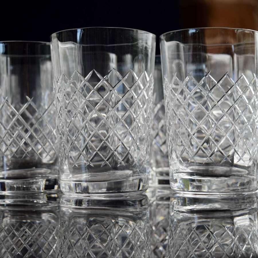 10 Richardson and Webb Water Glasses 1920s