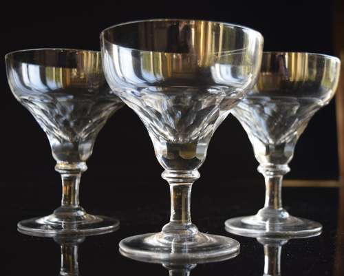 3 Val Saint Lambert Gin & Tonic Glasses c 1920