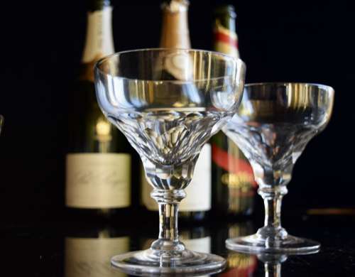 3 Val Saint Lambert Gin & Tonic Glasses c 1920