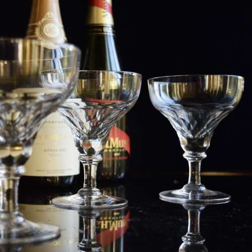 3 Val Saint Lambert Gin & Tonic Glasses c 1920
