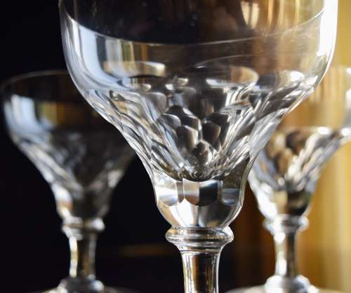 3 Val Saint Lambert Gin & Tonic Glasses c 1920