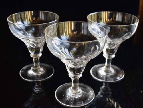 3 Val Saint Lambert Gin & Tonic Glasses c 1920