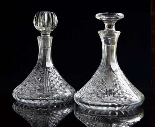 2 Webb Corbett Small Ships Decanters