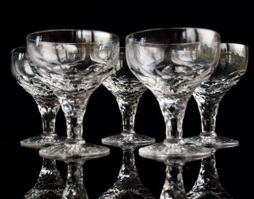 5 Royal Brierley Champagne Glasses c 1930