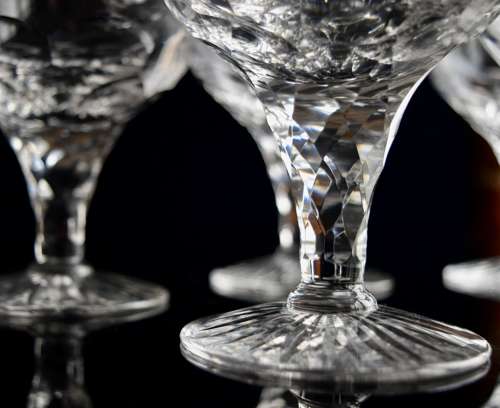 5 Royal Brierley Champagne Glasses c 1930