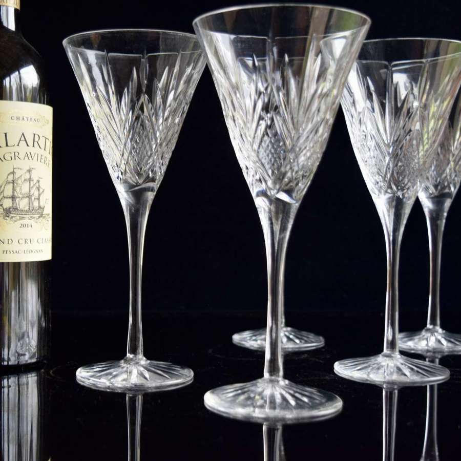 5 Edinburgh Crystal large Wine Glasses