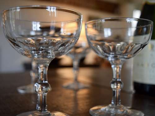 4 Stevens & Williams Edwardian Champagne Glasses