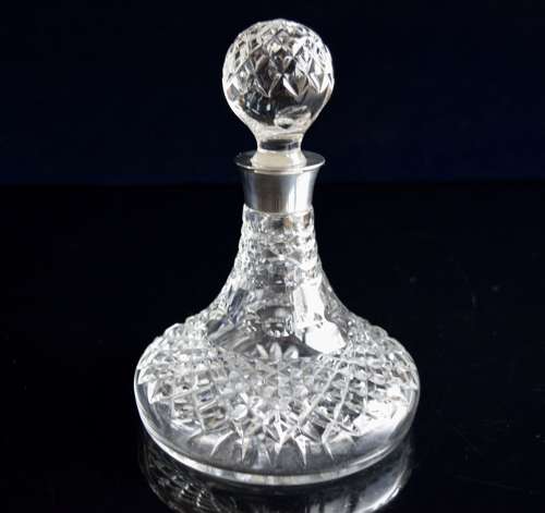 Silver Waterford Ships Decanter miniature by J B Chatterley