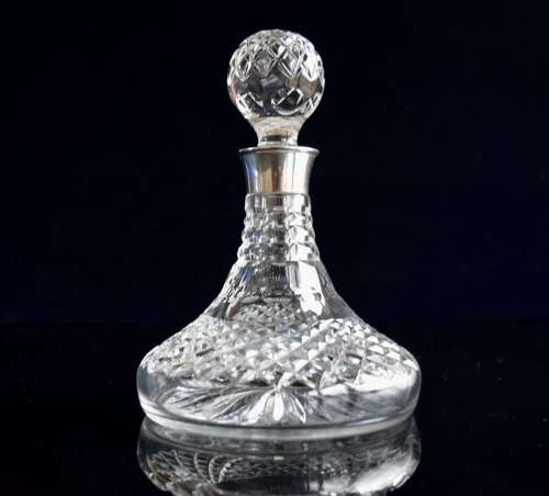 Silver Waterford Ships Decanter miniature by J B Chatterley