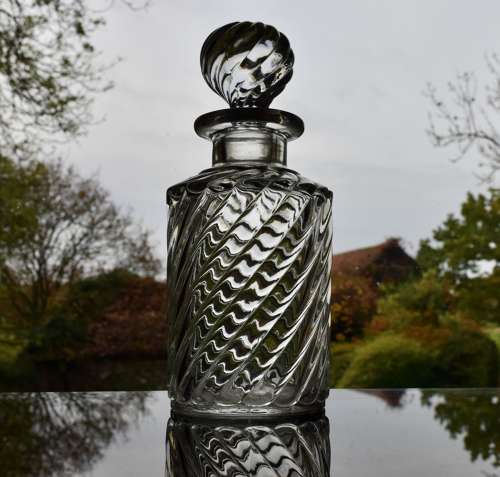 Baccarat Crystal Bambous large Decanter c1910