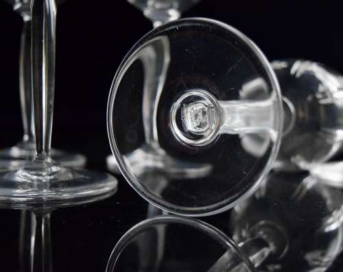 6 St Louis Crystal Albi Burgundy Wine Glasses