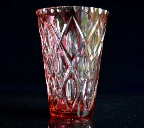 Val Saint Lambert large Ruby Vase 1920s