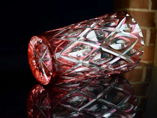 Val Saint Lambert large Ruby Vase 1920s