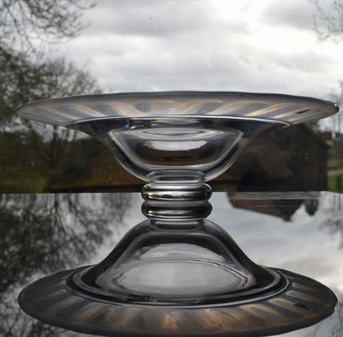 Orrefors Pedestal Bowl by Berit Johansson