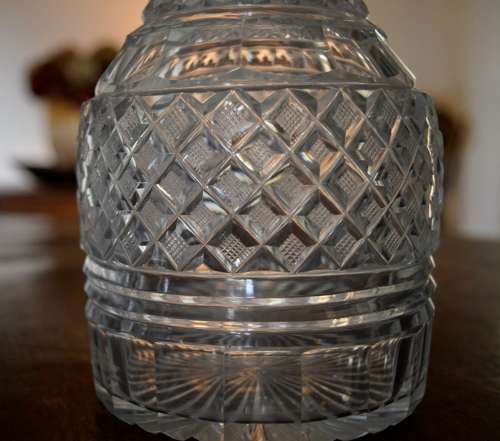 Georgian Revival Decanter Strawberry Panel c 1890
