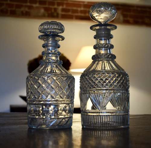 2 Georgian Revival Decanters c 1890s