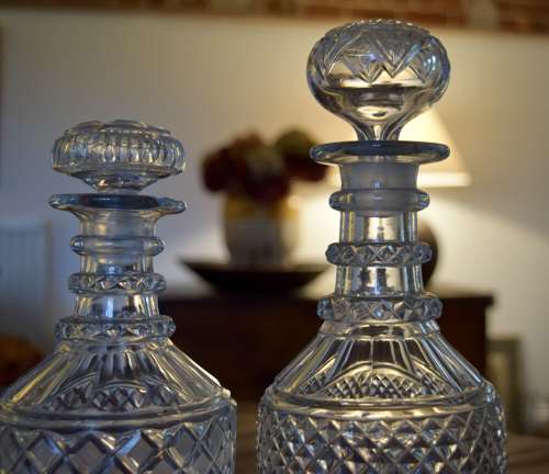 2 Georgian Revival Decanters c 1890s