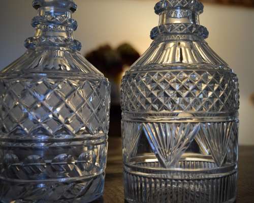2 Georgian Revival Decanters c 1890s
