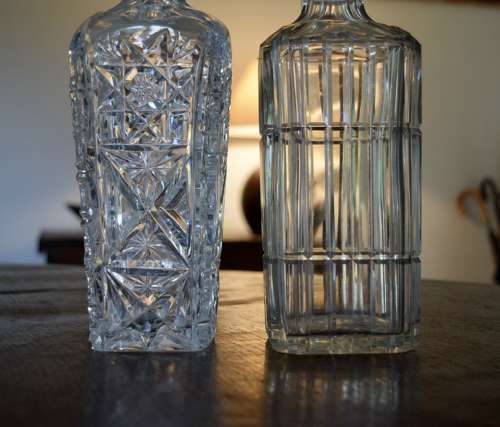 A trio of Deco Decanters