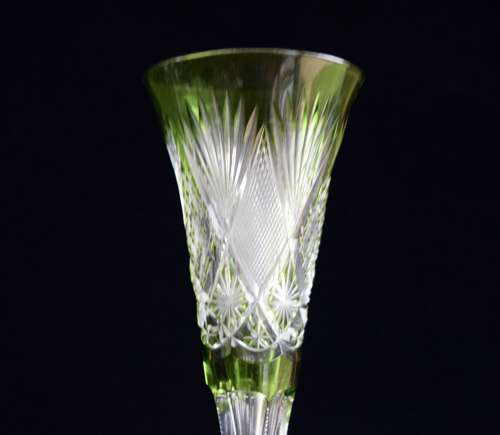 Val Saint Lambert Wedding Vase Chinese Green Hubert Fouarge