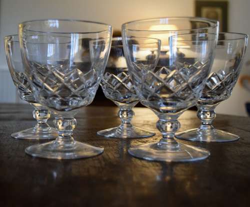 5 Stuart Crystal Gin & Tonic Glasses 