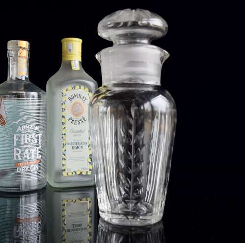 Stuart Crystal Cocktail Shaker c 1920
