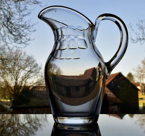 St Louis Crystal Caton Pitcher signed