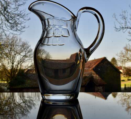 St Louis Crystal Caton Pitcher signed