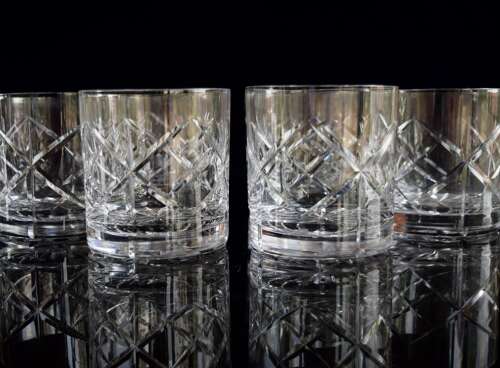 6 Tudor Crystal 9 oz large Tumblers
