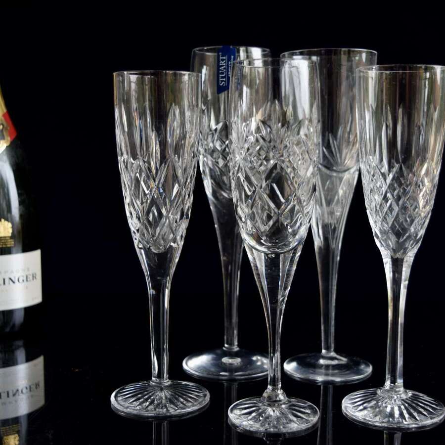 5 Tall Champagne Flutes mainly Edinburgh
